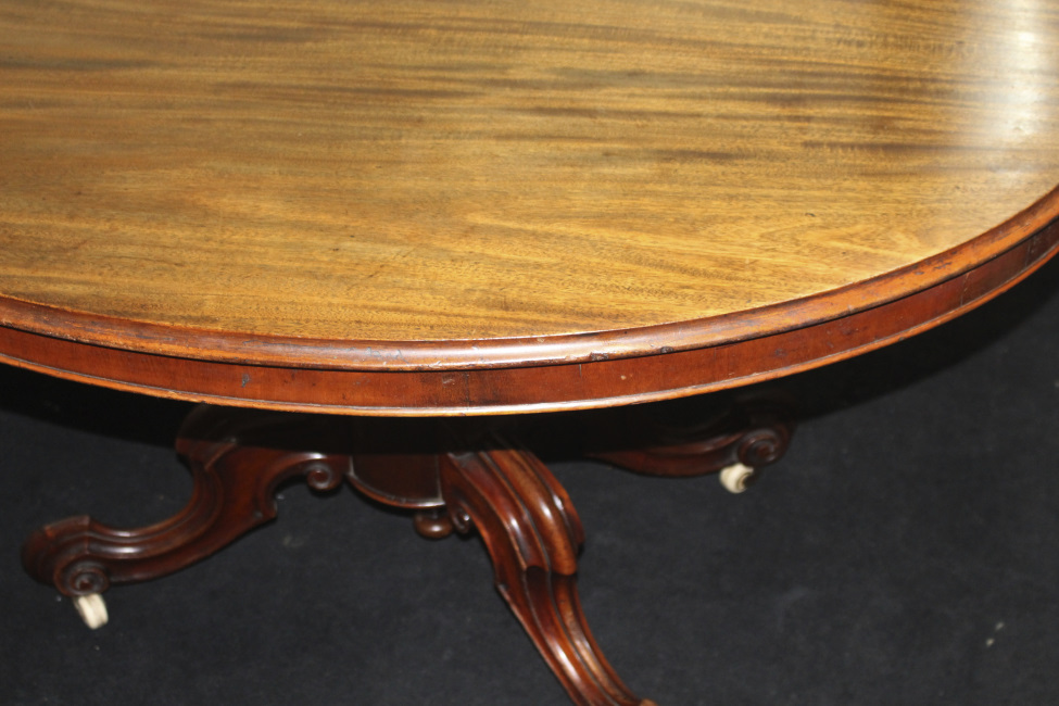 Mahogany Late 19th c. Oval Table - Image 4 of 10
