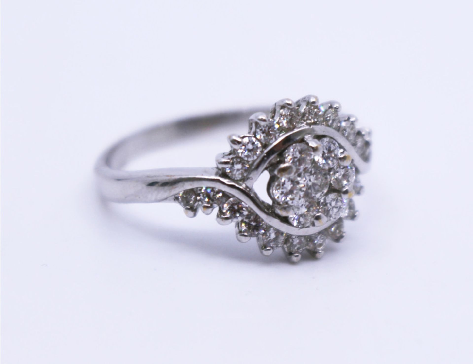 Diamond Fancy Cluster 18ct White Gold Ring - Image 2 of 4