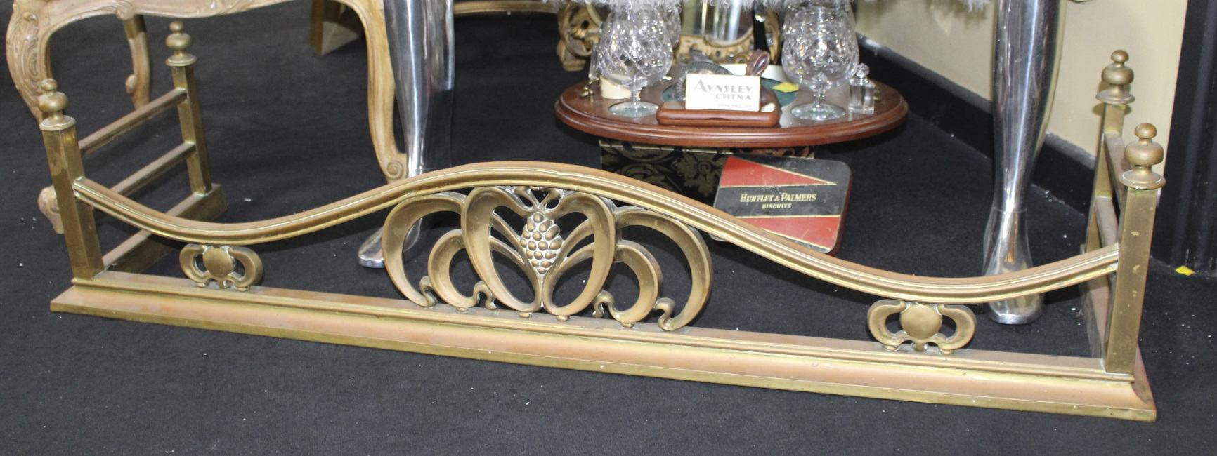 Quality Art Nouveau Brass Fire Fender