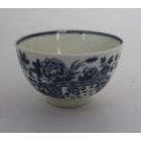 Royal Worcester First Period Blue & White Fence Pattern Cup