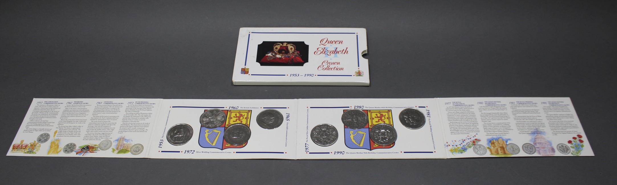 Queen Elizabeth 1953-1990 Crown Coin Collection - Image 7 of 8