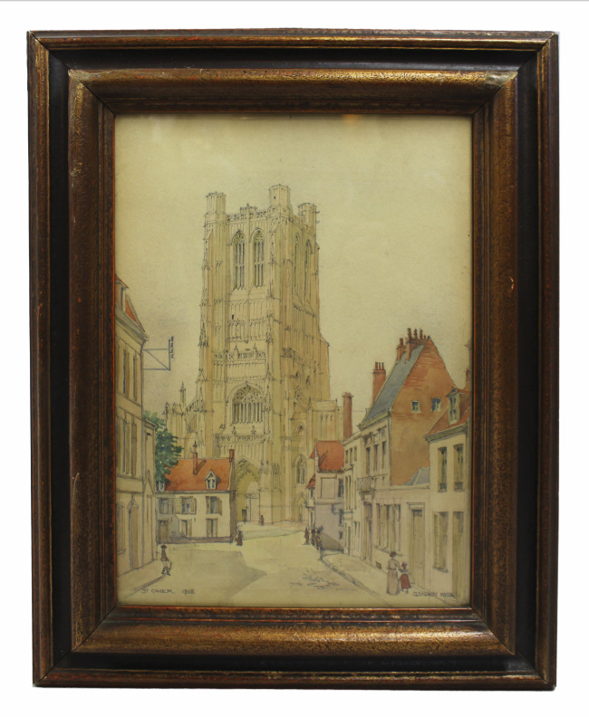 St Omer 1918 Watercolour by George Salway Nicol (1878-1930) - Image 8 of 14