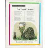 1961 Guinness Advertisement Print "The Torpid Terrapin" G.E. 3383.A