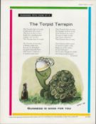 1961 Guinness Advertisement Print "The Torpid Terrapin" G.E. 3383.A