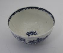 18th c. Royal Worcester Blue & White Cup