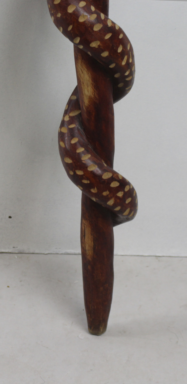 Carved Wood Tribal Walking Stick - Image 4 of 5