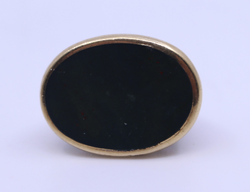Vintage Gold Agate Inset Fob - Image 5 of 5