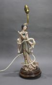 Japanese Geisha Oriental Table Lamp A/F