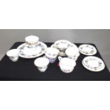 Royal Worcester June Garland 6 Place Tea Service