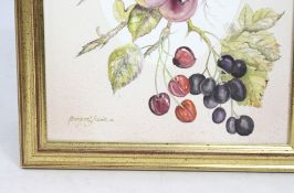 Floral Watercolour Mounted & Set in Gilt Frame