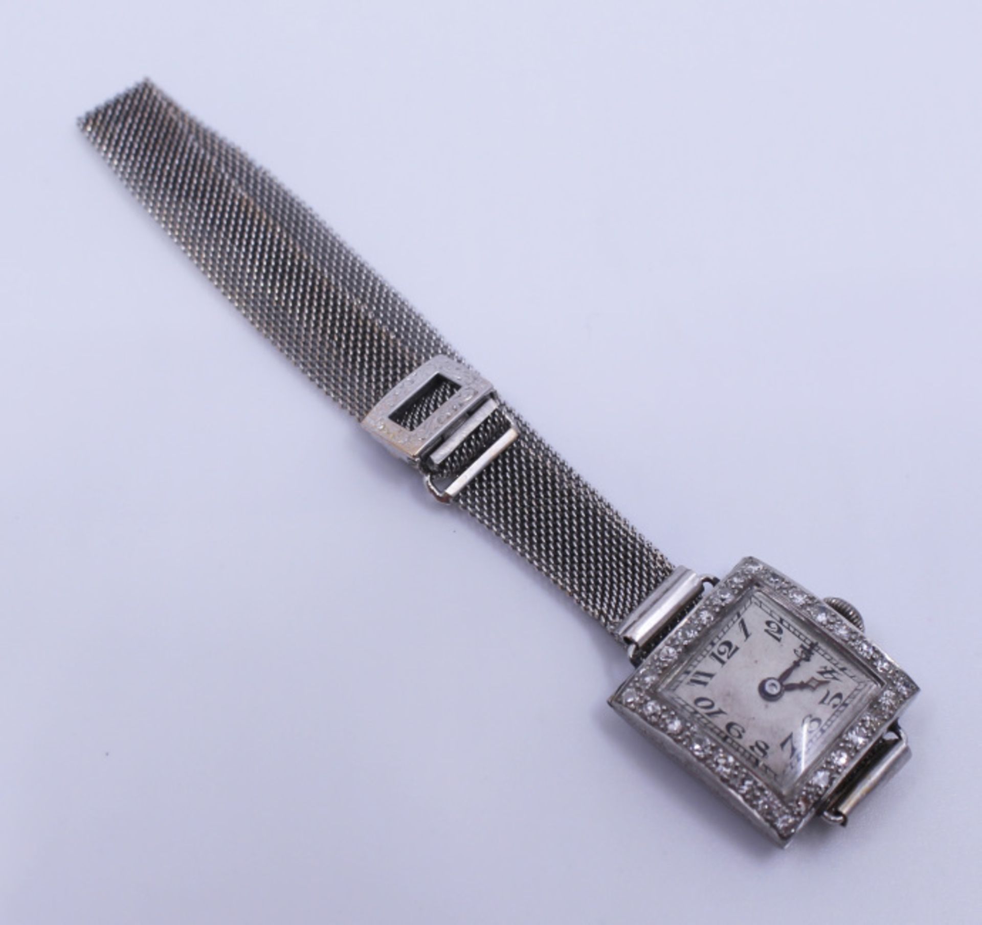 Art Deco Diamond Set Platinum & Gold Ladies Wristwatch - Image 4 of 15