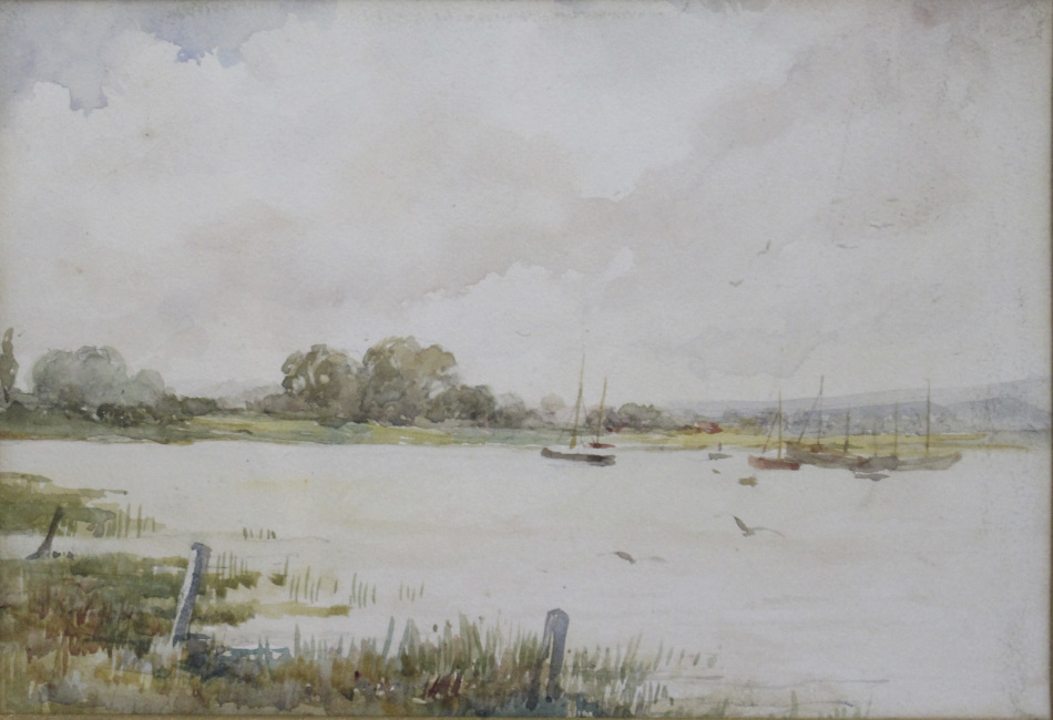 Delicate English Watercolour of Sailing Boats - Image 2 of 3