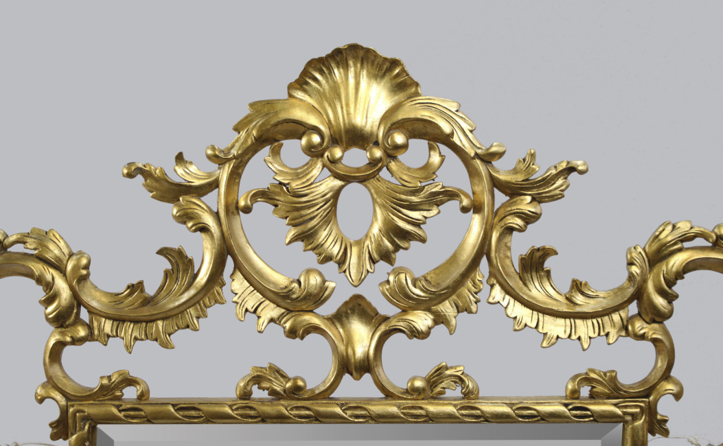 Ornately Hand Carved Giltwood Bevelled Glass Mirror - Image 5 of 6