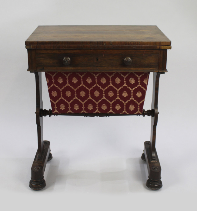 William IV Rosewood Card & Works Table - Image 2 of 10