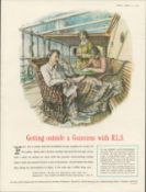 1955 Guinness & " Robert Lewis Stevenson" Advertisement Print G.E. 2411.B