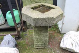 Stone Effect Bird Bath