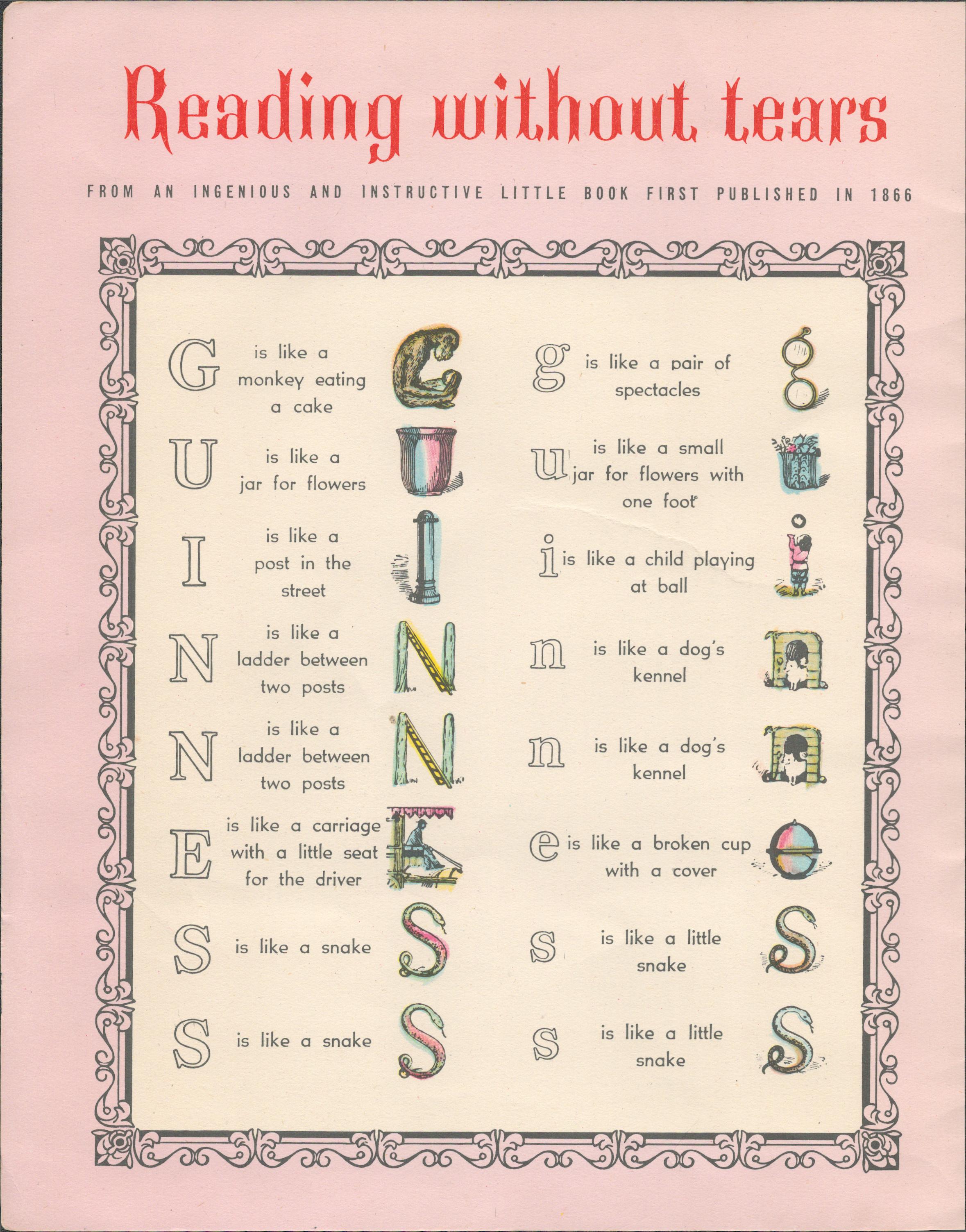 1951 Guinness Vintage Double-Sided Lithographed Colour Illustration Page No-10