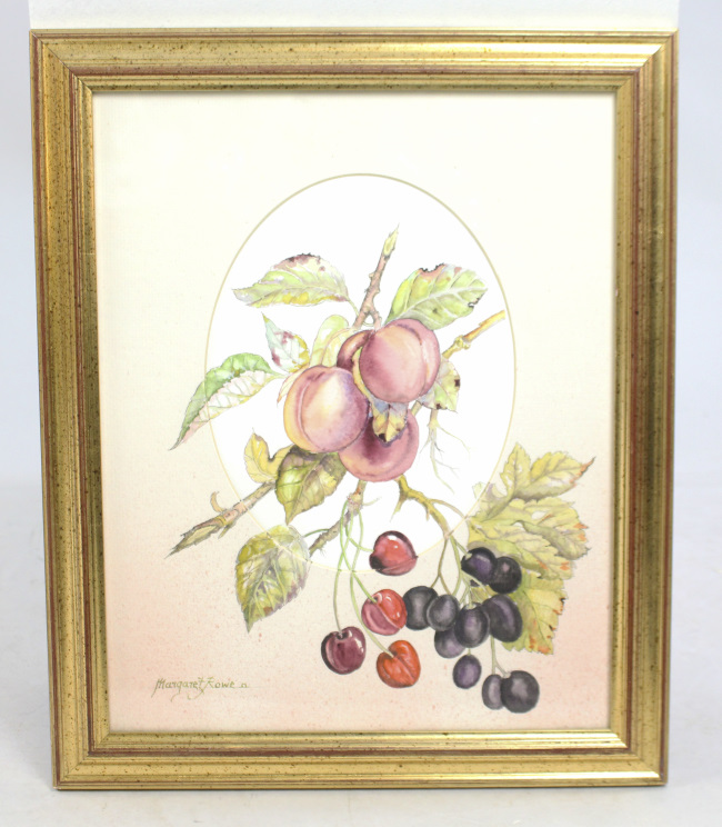 Floral Watercolour Mounted & Set in Gilt Frame - Image 4 of 8