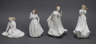 Set of 4 White Royal Doulton Figurines