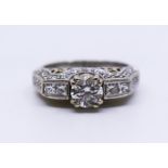 1.53 Carat Diamond Ring White Gold