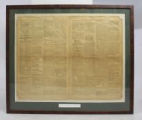 Nelson's Victory at Rosetta" The Times 1798 Framed