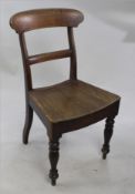 Antique Early 19th c. Mahogany Country Chair