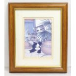 Framed Linda Jane Smith Cat Print