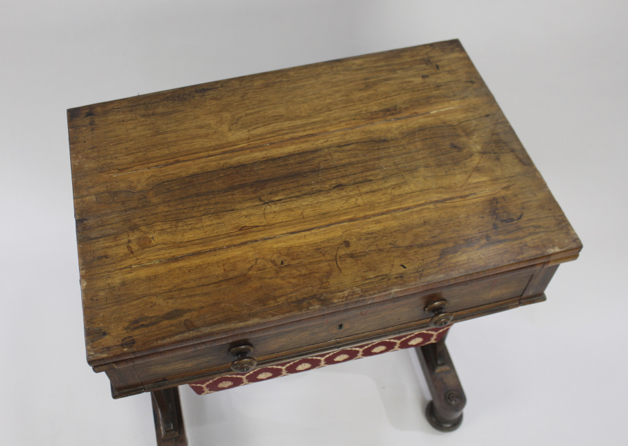 William IV Rosewood Card & Works Table - Image 5 of 10