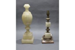 Pair of Onyx & Alabaster Table Lamps