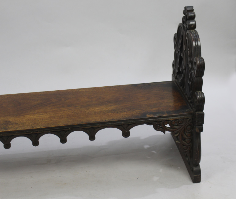 Regency Rosewood Carved Prayer Stool - Image 4 of 5