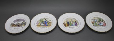 Set of 4 Royal Worcester Christmas plates