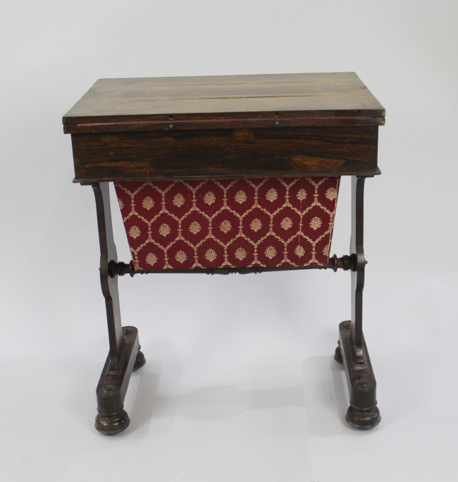 William IV Rosewood Card & Works Table - Image 10 of 10