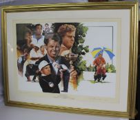 Golf Ryder Cup Victors Limited Edition Print Signed by Bernard Gallacher