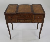 Late 19th c. Parquetry Poudreuse Vanity Table