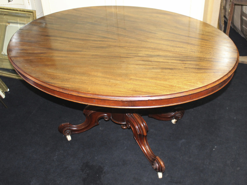 Mahogany Late 19th c. Oval Table - Image 2 of 10