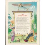 1956 Guinness Advertising Print "The Flying Machine" G.E. 2573.B