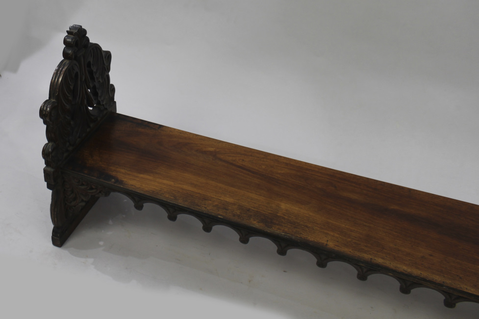 Regency Rosewood Carved Prayer Stool - Image 3 of 5