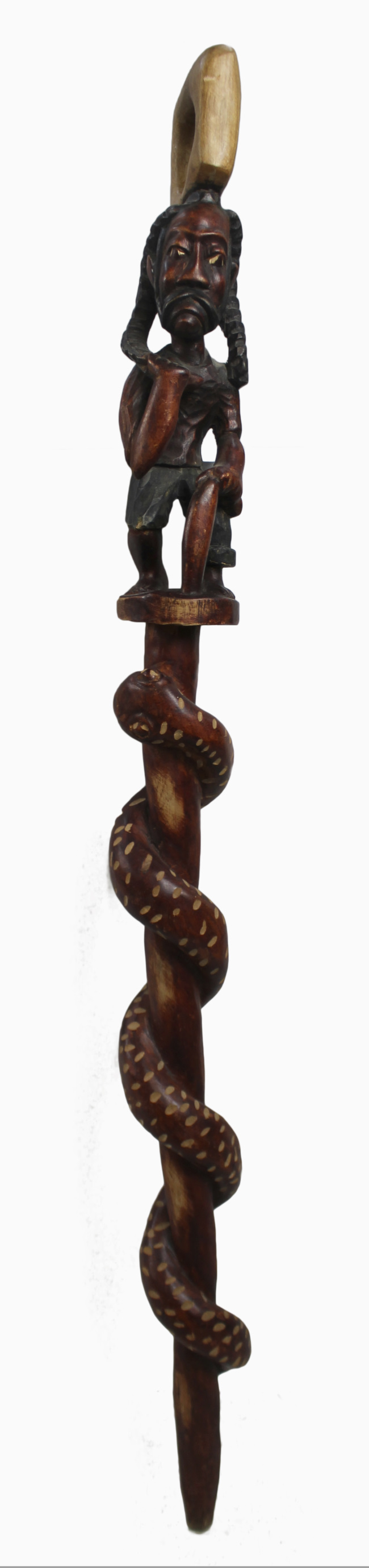 Carved Wood Tribal Walking Stick