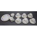 6 Place Royal Worcester Kentmere Pattern Tea Service