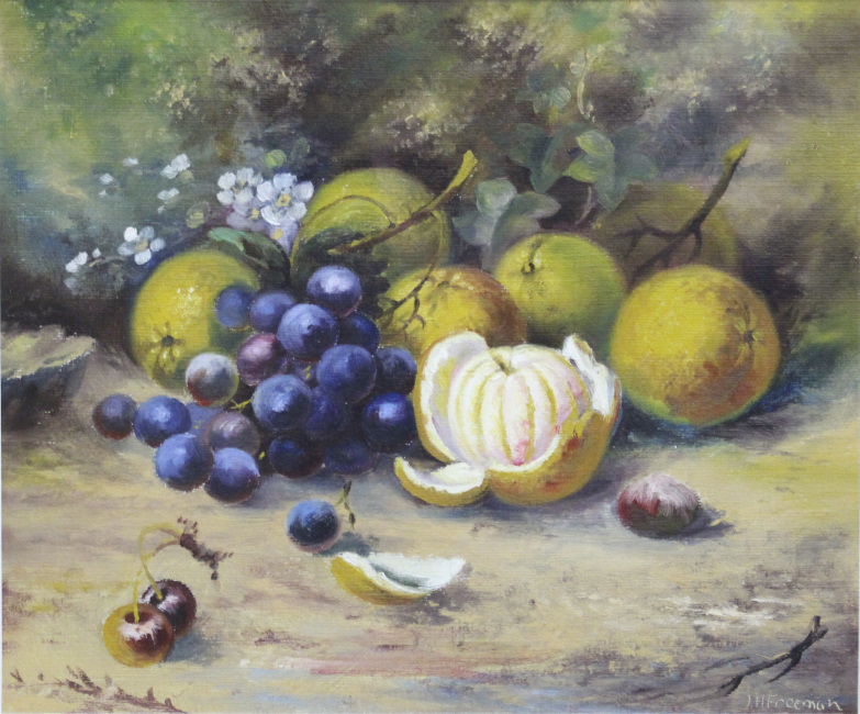 Worcester Fruit by John Freeman (b.1911) Oil on Board - Image 7 of 10