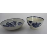 Royal Worcester First Period Blue & White Cup & Saucer