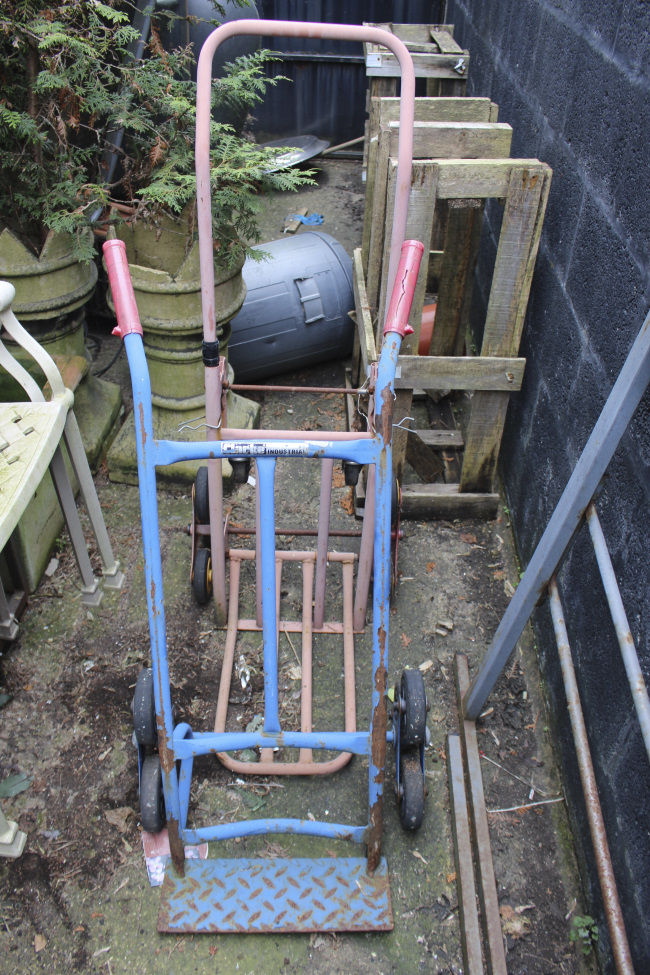 Pair of Old Metal Sack Trolleys