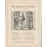 1957 Guinness Advertising Print "The Sportsman Greeting" G.E. 2786