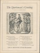 1957 Guinness Advertising Print "The Sportsman Greeting" G.E. 2786