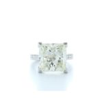 18ct White Gold Princess Cut Diamond Ring 10.00 Carats