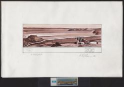 SOUTH WEST AFRICA / NAMIBIA 1980. Water Conservation set: original artwork in pen and ink, white
