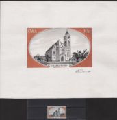 SOUTH WEST AFRICA / NAMIBIA 1978. Churches in S.W.A. set: original full colour final artwork for the