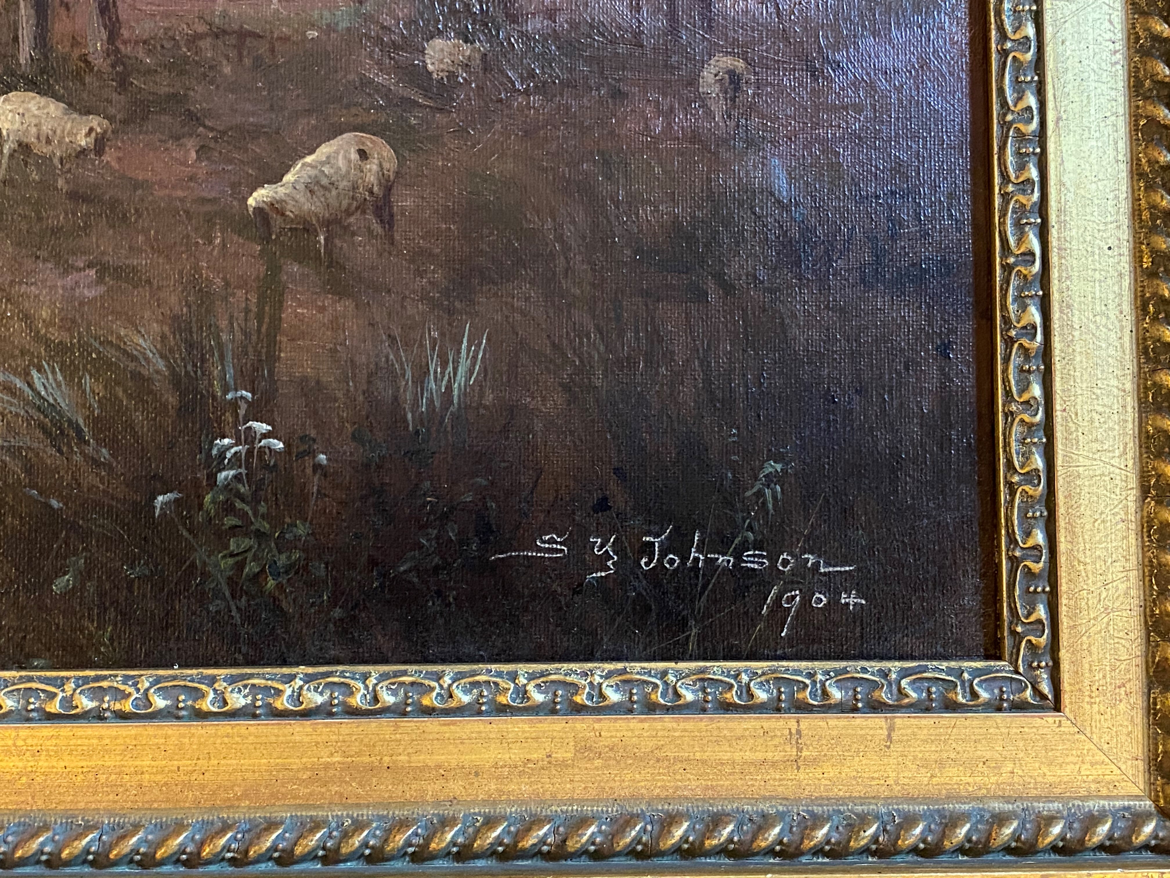 Sidney Yates Johnson (fl 1890-1926) British signed oil painting - Image 3 of 4