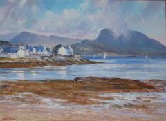 Peter M. Mackenna. "Passing Showers" Plockton, Scotland. Oil on Canvas