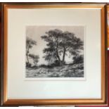 Andrew Allan (1863-1940) pencil signed etching The Picnic